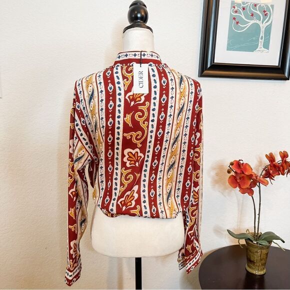 🍋 Cider • NWT! Women’s Long Sleeve Button Down Top Size M - Picture 3 of 5